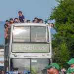 Limerick hurlers homecoming 2022 - supporters in green and white swept into the city and the TUS Gaelic Grounds to welcome the three-in-a-row All-Ireland hurling champions. Picture: Kris Luszczki/ilovelimerick