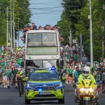 Limerick hurlers homecoming 2022 - supporters in green and white swept into the city and the TUS Gaelic Grounds to welcome the three-in-a-row All-Ireland hurling champions. Picture: Kris Luszczki/ilovelimerick