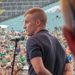 Limerick hurlers homecoming 2022 - supporters in green and white swept into the city and the TUS Gaelic Grounds to welcome the three-in-a-row All-Ireland hurling champions. Picture: Kris Luszczki/ilovelimerick