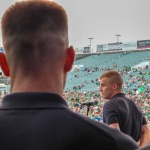 Limerick hurlers homecoming 2022 - supporters in green and white swept into the city and the TUS Gaelic Grounds to welcome the three-in-a-row All-Ireland hurling champions. Picture: Kris Luszczki/ilovelimerick