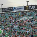 Limerick hurlers homecoming 2022 - supporters in green and white swept into the city and the TUS Gaelic Grounds to welcome the three-in-a-row All-Ireland hurling champions. Picture: Kris Luszczki/ilovelimerick