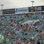 Limerick hurlers homecoming 2022 - supporters in green and white swept into the city and the TUS Gaelic Grounds to welcome the three-in-a-row All-Ireland hurling champions. Picture: Kris Luszczki/ilovelimerick