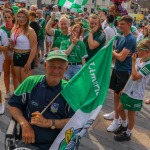 Limerick hurlers homecoming 2022 - supporters in green and white swept into the city and the TUS Gaelic Grounds to welcome the three-in-a-row All-Ireland hurling champions. Picture: Kris Luszczki/ilovelimerick