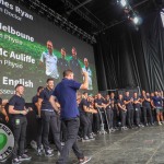 Limerick hurlers homecoming 2022 - supporters in green and white swept into the city and the TUS Gaelic Grounds to welcome the three-in-a-row All-Ireland hurling champions. Picture: Kris Luszczki/ilovelimerick