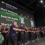 Limerick hurlers homecoming 2022 - supporters in green and white swept into the city and the TUS Gaelic Grounds to welcome the three-in-a-row All-Ireland hurling champions. Picture: Kris Luszczki/ilovelimerick