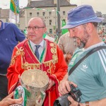 Limerick hurlers homecoming 2022 - supporters in green and white swept into the city and the TUS Gaelic Grounds to welcome the three-in-a-row All-Ireland hurling champions. Picture: Kris Luszczki/ilovelimerick
