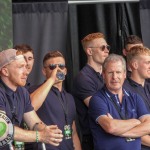 Limerick hurlers homecoming 2022 - supporters in green and white swept into the city and the TUS Gaelic Grounds to welcome the three-in-a-row All-Ireland hurling champions. Picture: Kris Luszczki/ilovelimerick