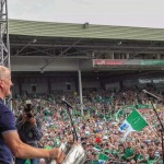 Limerick hurlers homecoming 2022 - supporters in green and white swept into the city and the TUS Gaelic Grounds to welcome the three-in-a-row All-Ireland hurling champions. Picture: Kris Luszczki/ilovelimerick