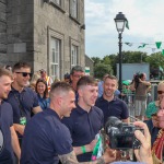 Limerick hurlers homecoming 2022 - supporters in green and white swept into the city and the TUS Gaelic Grounds to welcome the three-in-a-row All-Ireland hurling champions. Picture: Kris Luszczki/ilovelimerick