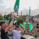 Limerick hurlers homecoming 2022 - supporters in green and white swept into the city and the TUS Gaelic Grounds to welcome the three-in-a-row All-Ireland hurling champions. Picture: Kris Luszczki/ilovelimerick