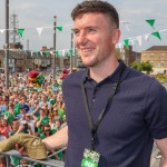 Limerick hurlers homecoming 2022 - supporters in green and white swept into the city and the TUS Gaelic Grounds to welcome the three-in-a-row All-Ireland hurling champions. Picture: Kris Luszczki/ilovelimerick