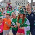 Limerick hurlers homecoming 2022 - supporters in green and white swept into the city and the TUS Gaelic Grounds to welcome the three-in-a-row All-Ireland hurling champions. Picture: Kris Luszczki/ilovelimerick