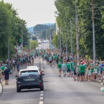 Limerick hurlers homecoming 2022 - supporters in green and white swept into the city and the TUS Gaelic Grounds to welcome the three-in-a-row All-Ireland hurling champions. Picture: Kris Luszczki/ilovelimerick