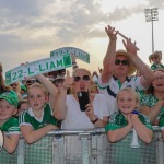 Limerick hurlers homecoming 2022 - supporters in green and white swept into the city and the TUS Gaelic Grounds to welcome the three-in-a-row All-Ireland hurling champions. Picture: Kris Luszczki/ilovelimerick