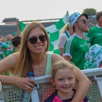 Limerick hurlers homecoming 2022 - supporters in green and white swept into the city and the TUS Gaelic Grounds to welcome the three-in-a-row All-Ireland hurling champions. Picture: Kris Luszczki/ilovelimerick