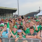 Limerick hurlers homecoming 2022 - supporters in green and white swept into the city and the TUS Gaelic Grounds to welcome the three-in-a-row All-Ireland hurling champions. Picture: Kris Luszczki/ilovelimerick