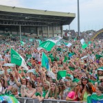 Limerick hurlers homecoming 2022 - supporters in green and white swept into the city and the TUS Gaelic Grounds to welcome the three-in-a-row All-Ireland hurling champions. Picture: Kris Luszczki/ilovelimerick