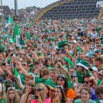 Limerick hurlers homecoming 2022 - supporters in green and white swept into the city and the TUS Gaelic Grounds to welcome the three-in-a-row All-Ireland hurling champions. Picture: Kris Luszczki/ilovelimerick