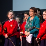 10/04/2019
Catherine Aylmer from Limerick Community Education Network (LCEN) with 'Sing Out with Strings' group members from Le Cheile NS.

Limerick Learning Neighbourhoods event at The Life Centre, Henry Street, Limerick
Picture by Diarmuid Greene