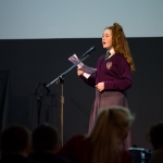 10/04/2019
Shannon Kerrigan, aged 14, from the Living Out Loud youth club, Moyross, performs during the Limerick Learning Neighbourhoods event at The Life Centre, Henry Street, Limerick.
Picture by Diarmuid Greene