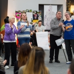 10/04/2019
'Southside Divas' made up of Catherine McSweeney, Geraldine Minogue, Jim Prior and Claire Dollard perform during the Limerick Learning Neighbourhoods event at The Life Centre, Henry Street, Limerick.
Picture by Diarmuid Greene