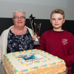 10/04/2019
Prizewinner Leon Daly, aged 12, from Corpus Christi National School along with Helen Flanagan, chair of LCEN, during the Limerick Learning Neighbourhoods event at The Life Centre, Henry Street, Limerick
Picture by Diarmuid Greene