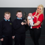 10/04/2019
Prizewinner Angus Bermingham, aged 10, from Our Lady Queen of Peace National School with his brothers Robbie, aged 8, and Christopher, aged 3 months, and their mother Jessica McNamara.
Limerick Learning Neighbourhoods event at The Life Centre, Henry Street, Limerick
Picture by Diarmuid Greene