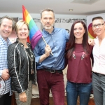 Pictured at the Limerick Pride 2018 press launch at the George Hotel were Myles Breen, Deputy Mayor Marian Hurley, Richard Lynch, Grand Marshall, Limerick Pride 2018, Lisa Daly, Chairperson Limerick Pride 2018 and Carrie Dryburgh, Dell Limerick. Picture: Zoe Conway/ilovelimerick.