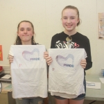 Emma Graham (15) and Emma Carey (15) at Print with Pride at Limerick Print Makers. Picture: Sophie Goodwin