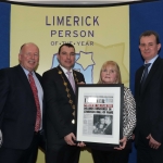 Pictured at the award ceremony for Limerick Person of the Year 2018 at the Clayton Hotel, Steamboat Quay, Limerick. Picture: Conor Owens/ilovelimerick.