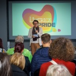 On Monday, July 4,  A Culture of Pride, the official launch of Limerick Pride 2022 was held at Ormston House with a talk on film and theatre actress Alice O’Day by 2022 Grand Marshall Sharon Slater. Picture: Kris Luszczki/ilovelimerick