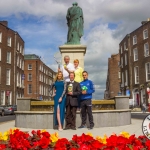 Pictured at the launch of the limerick Sports Social Club were (Back) John Mulligan and Magda Mulligan, Limerick Sports Social Club. (Front) Holly Kenny, ilovelimerick, actor Myles Breen and Shane Tracy, Limerick FC. Picture: Cian Reinhardt/ilovelimerick