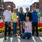 Pictured at the launch of the limerick Sports Social Club were John Mulligan, Limerick Sports Social Club, Magda Mulligan, Limerick Sports Social Club, Holly Kenny, ilovelimerick, actor Myles Breen, Shane Tracy, Limerick FC and Richard Lynch ilovelimerick. Picture: Cian Reinhardt/ilovelimerick