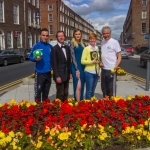 Pictured at the launch of the limerick Sports Social Club were Shane Tracy, Limerick FC, actor Myles Breen, Holly Kenny, ilovelimerick, Magda Mulligan, Limerick Sports Social Club and John Mulligan, Limerick Sports Social Club. Picture: Cian Reinhardt/ilovelimerick