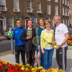 Pictured at the launch of the limerick Sports Social Club were Shane Tracy, Limerick FC, actor Myles Breen, Holly Kenny, ilovelimerick, Magda Mulligan, Limerick Sports Social Club and John Mulligan, Limerick Sports Social Club. Picture: Cian Reinhardt/ilovelimerick