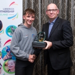 28/08/2018

Ben O'Shaugnessy from CBS Sexton Street, receives his Special Merit award from Dr Giles Warrington, head of department of Physical Education and Sport Sciences, University of Limerick.
Limerick Sports Partnership VIP (Voluntary Inspired Participation) programme graduation 2018.
Photo by Diarmuid Greene