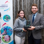 28/08/2018

Lauren Kett from Ardscoil Mhuire, Corbally, receives her Special Merit award from Brian Staunton of Sport Ireland.
Limerick Sports Partnership VIP (Voluntary Inspired Participation) programme graduation 2018.
Photo by Diarmuid Greene