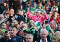 17.09.15  NO REPRO FEE

A young Limerick supporter during the homecoming celebration for the Limerick u21's after defeating Wexford in the Bord Gais Energy GAA Hurling All-Ireland U21 Championship Final in Semple Stadium on Saturday.
Limerick City and County Council Corporate Headquarters, Merchants Quay, Limerick.
Picture credit: Diarmuid Greene/Fusionshooters