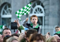 17.09.15  NO REPRO FEE

A young Limerick supporter during the homecoming celebration for the Limerick u21's after defeating Wexford in the Bord Gais Energy GAA Hurling All-Ireland U21 Championship Final in Semple Stadium on Saturday.
Limerick City and County Council Corporate Headquarters, Merchants Quay, Limerick.
Picture credit: Diarmuid Greene/Fusionshooters