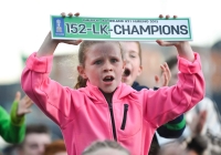 17.09.15  NO REPRO FEE

A young Limerick supporter during the homecoming celebration for the Limerick u21's after defeating Wexford in the Bord Gais Energy GAA Hurling All-Ireland U21 Championship Final in Semple Stadium on Saturday.
Limerick City and County Council Corporate Headquarters, Merchants Quay, Limerick.
Picture credit: Diarmuid Greene/Fusionshooters