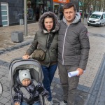 The Limerick community and Ukrainian people came together on Bedford Row, Limerick in a show of solidarity with Ukrainian President Zelensky as he addressed the Irish parliament. Picture: Richard Lynch/ilovelimerick