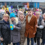 The Limerick community and Ukrainian people came together on Bedford Row, Limerick in a show of solidarity with Ukrainian President Zelensky as he addressed the Irish parliament. Picture: Richard Lynch/ilovelimerick