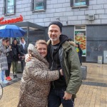 The Limerick community and Ukrainian people came together on Bedford Row, Limerick in a show of solidarity with Ukrainian President Zelensky as he addressed the Irish parliament. Picture: Richard Lynch/ilovelimerick