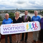 Leanne Quinn, Westmeath Rose, Johnny Togher, Pieta House, Angela Moloney, Cook Medical Finance Director, Mayor James Collins, Kieran O'Brien, Pieta House and Phil Deegan, Cliona's Foundation at the launch of the Cook Medical Limerick Women's Mini-Marathon at the Strand Hotel, Monday, July 16, 2018. Picture: Zoe Conway/ilovelimerick.