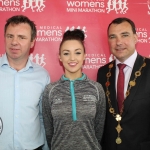 John Cleary, Event Director, Leanne Quinn, Westmeath Rose and Mayor James Collins at the launch of the Cook Medical Limerick Women's Mini-Marathon at the Strand Hotel, Monday, July 16, 2018. Picture: Zoe Conway/ilovelimerick.