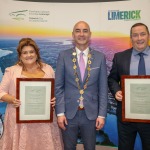 Mayoral Reception held on Thursday, 2nd June, 2022 in the Council Chamber, Dooradoyle, hosted by Mayor of Limerick City and County Daniel Butler.
Linda Ledger, In recognition of her committed leadership in supporting communities across Limerick helping to build a more inclusive Limerick.
Paul Foley, In recognition of his committed and passionate leadership in creating a better Limerick socially, culturally and in sport. Picture: Richard Lynch/ilovelimerick