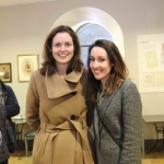 Angela Heeley and Finula Quigley at the launch of Limerick Printmakers' new exhibition at the Hunt Museum on their 20th Anniversary. Picture: Conor Owens/ilovelimerick.