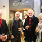 John Leonards, Desmond McMann, Dietrich Blodau and Kail Blodau at the launch of Limerick Printmakers' new exhibition at the Hunt Museum on their 20th Anniversary. Picture: Conor Owens/ilovelimerick.