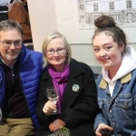 Clodagh Laughlin, Carmel Laughlin and Micheal Laughlin at the launch of Limerick Printmakers' new exhibition at the Hunt Museum on their 20th Anniversary. Picture: Conor Owens/ilovelimerick.