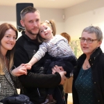 Gillian Wall, JP Wall, Susie Wall and Jess Wall at the launch of Limerick Printmakers' new exhibition at the Hunt Museum on their 20th Anniversary. Picture: Conor Owens/ilovelimerick.